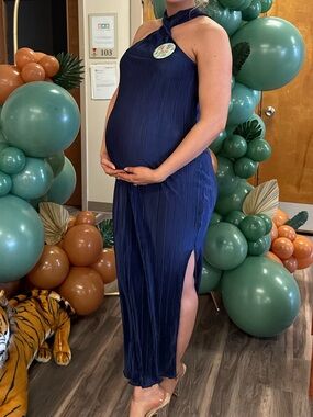 Fore Navy Blue Halter Dress